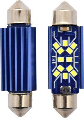 2pc LED Globes Festoon 41mm White 12-24V - Motolite | Universal Auto Spares