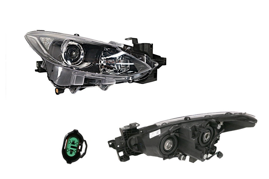 Headlight (Halogen, H11/H15, RHS) Electric Adjuster Mazda 3 BM 2014 - 2016 MZ03 - HEL - 15R - Sterling Parts - Headlight Assemblies - Sterling Parts