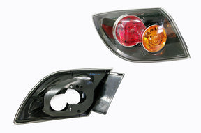 Outer Tail Light (LHS) Black/Amber/Red Mazda 3 BK Hatchback 2004 - 2008 MZ03 - TAL - 08L - Sterling Parts - Tail Lights - Sterling Parts