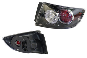 Outer Tail Light (RHS, Black/Clear/Red) Mazda 3 BK Sedan 2004 - 2008 MZ03 - TAL - 20R - Sterling Parts - Tail Lights - Sterling Parts