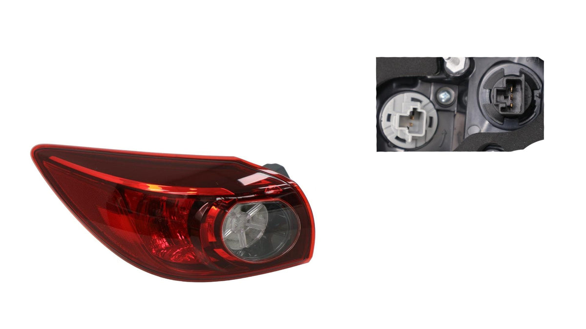 Tail Light (Outer, LHS) without LED Mazda 3 BM/BN Hatchback 2013 - 2019 MZ03 - TAL - 41L - Sterling Parts - Tail Lights - Sterling Parts