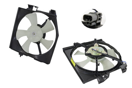 Condenser Fan (Automatic) Mazda 323 BJ A/C 1998 - 2003 MZ32-FNA-14F - Sterling Parts