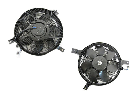 Condenser Fan Assembly (2.4L Petrol, KA24E) Nissan Navara D22 A/C 2001 - 2005 NSNV-FNA-10F - Sterling Parts