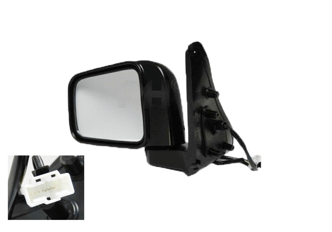 Electric Door Mirror (LHS with 3 Pin Plug) Black Nissan Patrol GU 1997 - 2004 NSPT-DOM-18L - Sterling