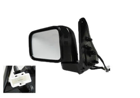 Electric Door Mirror (LHS with 3 Pin Plug) Black Nissan Patrol GU 1997 - 2004 NSPT-DOM-18L - Sterling