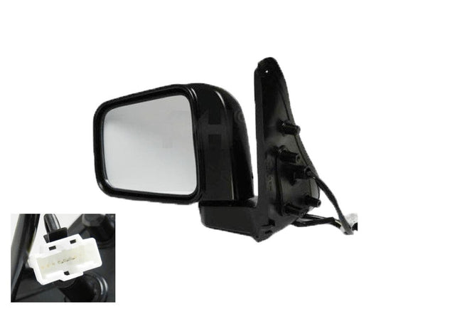 Electric Door Mirror (LHS with 3 Pin Plug) Black Nissan Patrol GU 1997 - 2004 NSPT-DOM-18L - Sterling