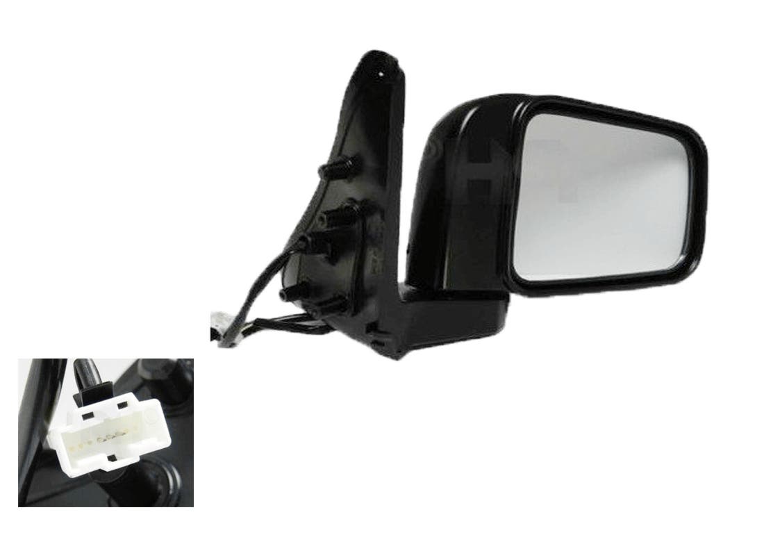 Electric Door Mirror (RHS with 3 Pin Plug) Black Nissan Patrol GU 1997 - 2004 NSPT-DOM-18R - Sterling