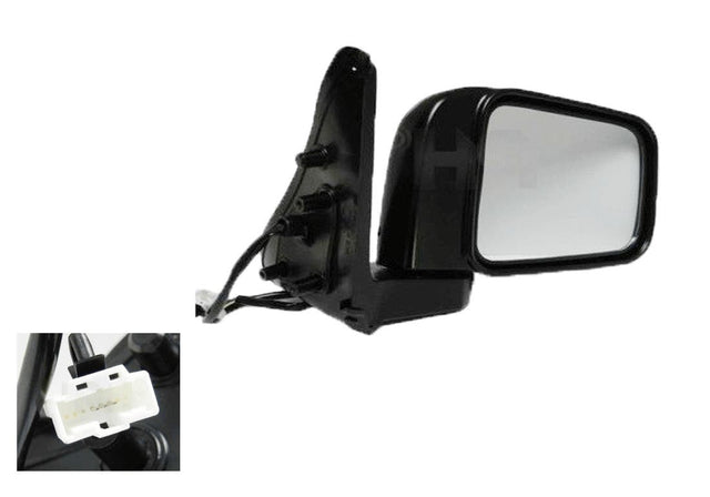 Electric Door Mirror (RHS with 3 Pin Plug) Black Nissan Patrol GU 1997 - 2004 NSPT-DOM-18R - Sterling