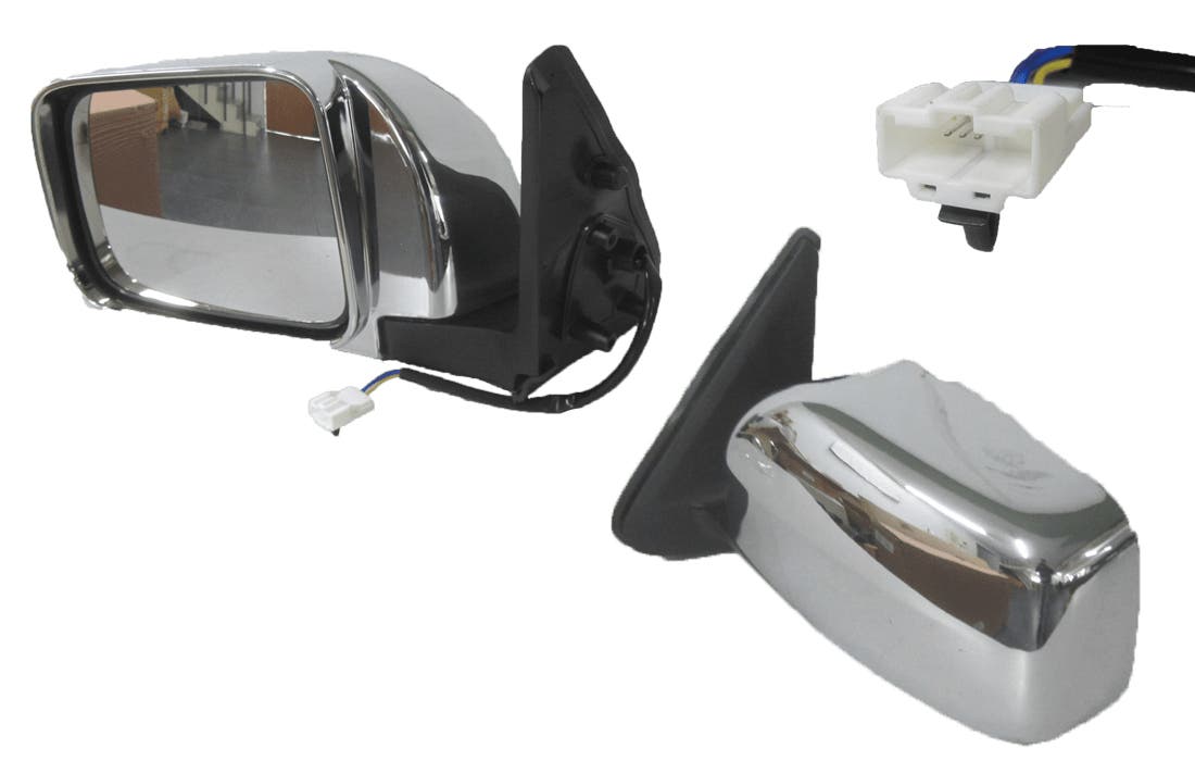 Electric Door Mirror (LHS with 3 Pin Plug) Chrome Nissan Patrol GU 2005 - 2016 NSPT-DOM-20L - Sterling