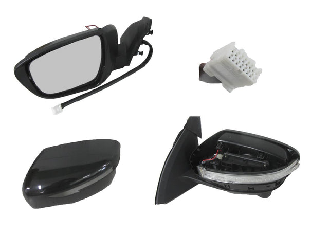 Door Mirror (LHS, Blinker Light, Folding, Heated, Camera) Nissan Qashqai J11 2014 - 2022 NSQQ-DOM-04L - Sterling