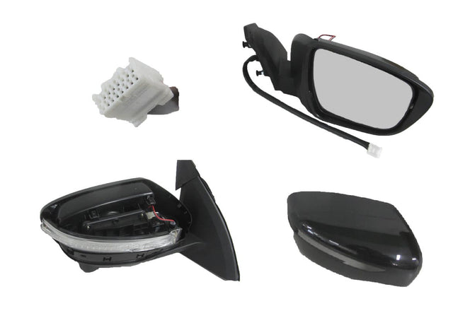 Door Mirror (RHS, Blinker Light, Folding, Heated, Camera) Nissan Qashqai J11 2014 - 2022 NSQQ-DOM-04R - Sterling