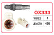 Oxygen Sensor - Ford 4 Wire - Wide OX333 - Goss