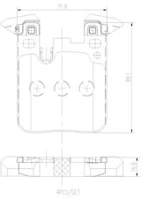 Premium Ceramic Brake Pad Set Rear P06087N NAO Series - Brembo