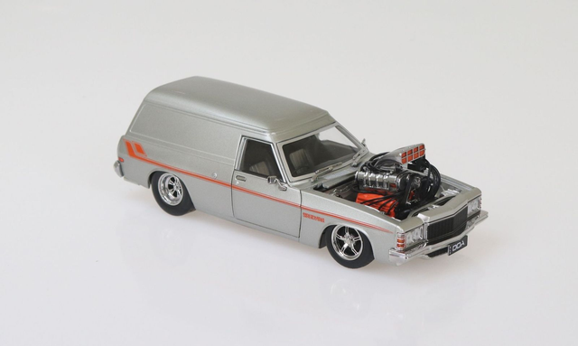 Holden HZ Panel Van Supercharged LS Engine Silver Diecast Model Car 1:24 Scale (Approx. 18–20cm) Collectible | Universal Auto Spares