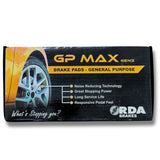 Brake Pad Set Front GP Max General Purpose RDB2000 - RDA Brakes