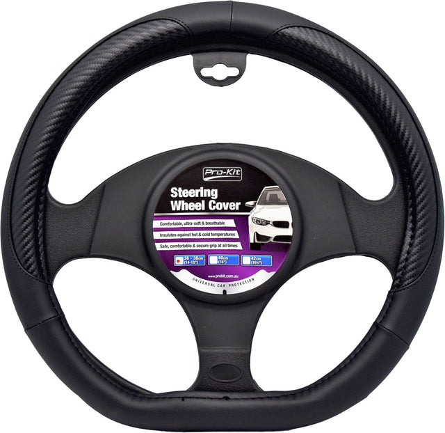 38cm D-Shaped Flat Base Steering Wheel Cover - PC Procovers | Universal Auto Spares