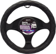Black Breathable Steering Wheel Cover with Black Stitching 36-38cm - PC Procovers | Universal Auto Spares