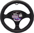 38cm Leather Feel Black with Black Cross Stitch - PC Procovers | Universal Auto Spares