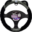 Black & Grey Steering Wheel Cover with Cat Ears 36-38cm - PC Procovers | Universal Auto Spares