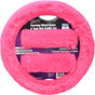 Pink Fur Feel Steering Wheel Cover & Seat Belt Buddy Set 38cm - PC Procovers | Universal Auto Spares