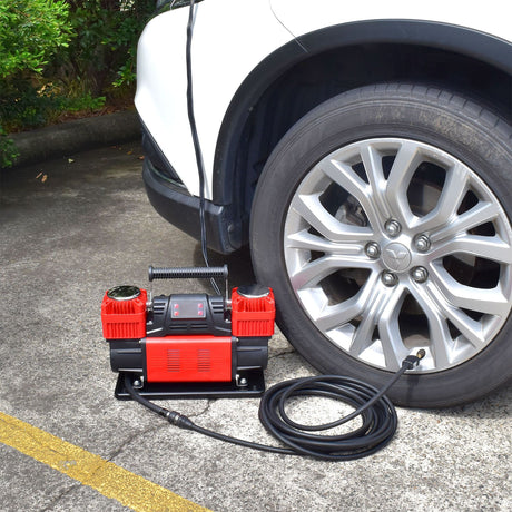 Heavy-Duty 12V Air Compressor Twin Cylinder, 150PSI Max, 300LPM Output - ProTyre | Universal Auto Spares