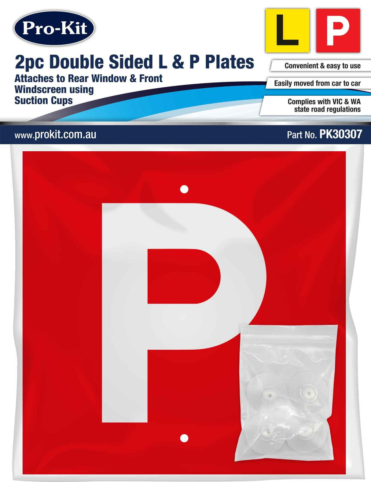 2 Pieces Double Sided L & Red Background P Plates - Pro-Kit