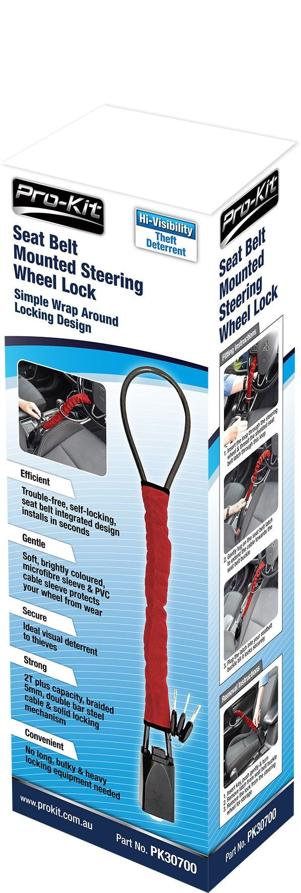 Seat Belt Mounted Steering Wheel Lock - Pro-Kit