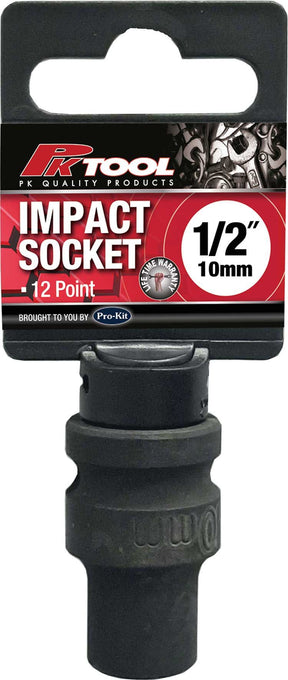 10mm 1/2” Drive 12PT Metric CR-V Impact Socket - PKTool