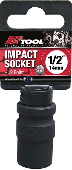 14mm 1/2” Drive 12PT Metric CR-V Impact Socket - PKTool