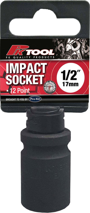 17mm 1/2” Drive 12PT Metric CR-V Impact Socket - PKTool