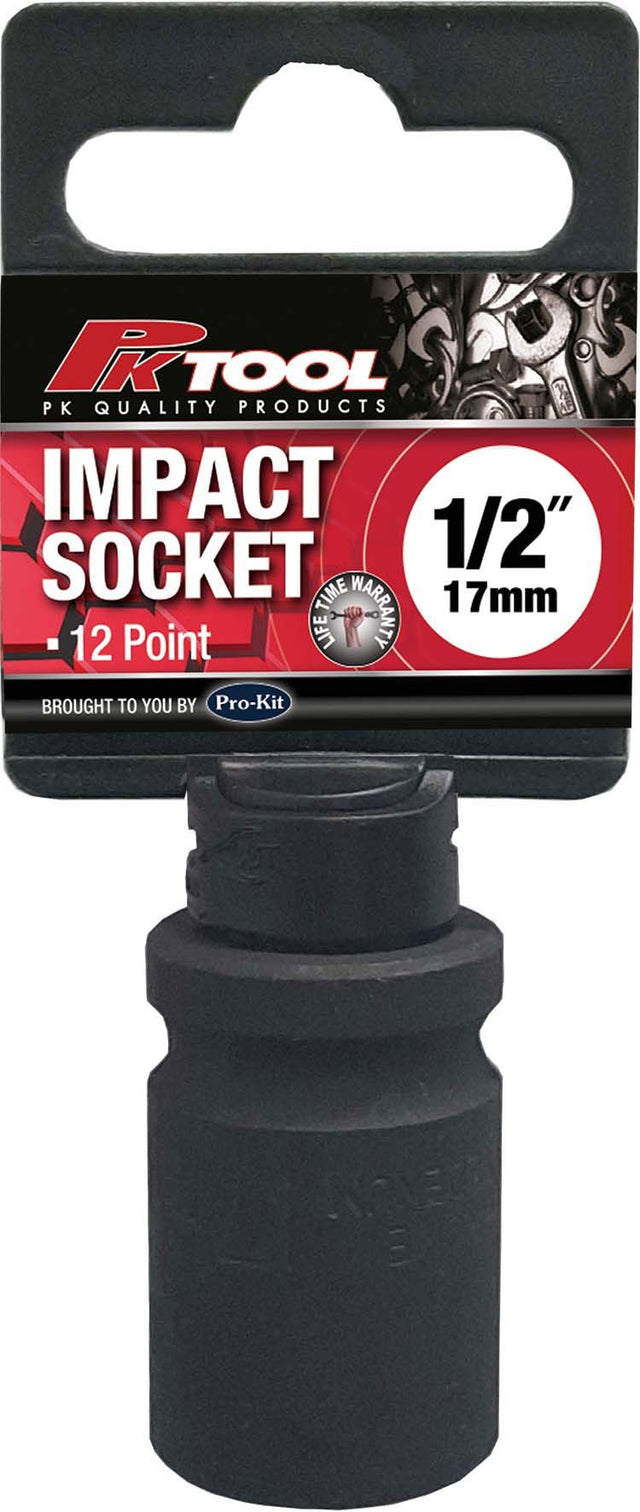 17mm 1/2” Drive 12PT Metric CR-V Impact Socket - PKTool | Universal Auto Spares