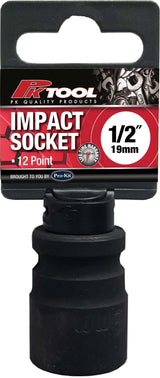 19mm 1/2” Drive 12PT Metric CR-V Impact Socket - PKTool