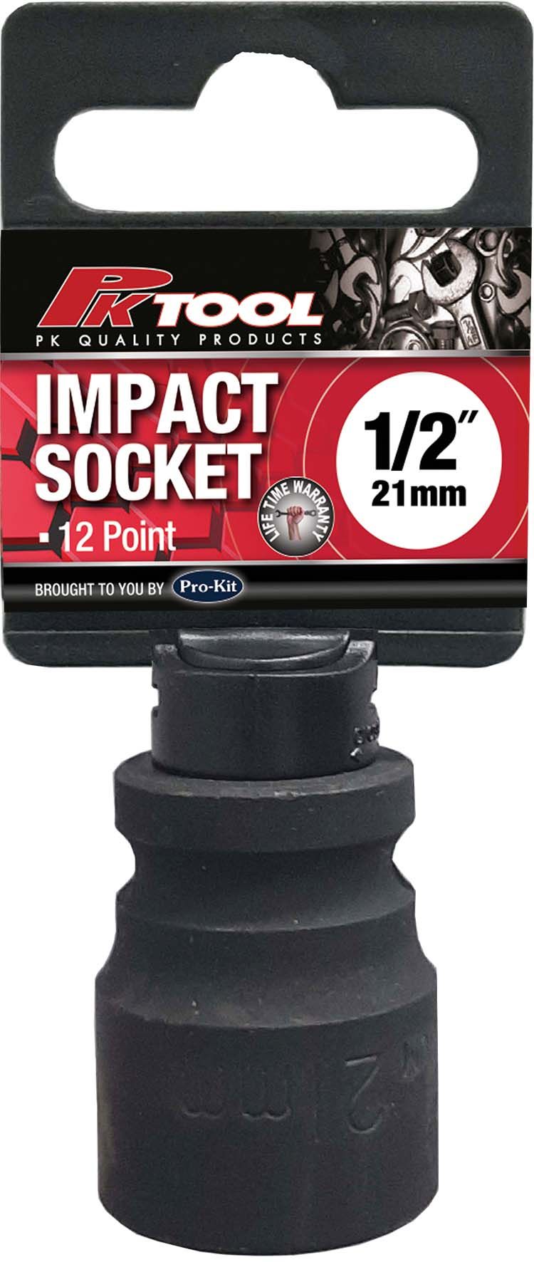 21mm 1/2” Drive 12PT Metric CR-V Impact Socket - PKTool | Universal Auto Spares