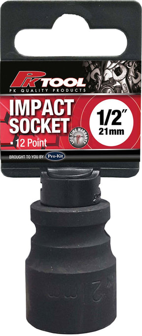 21mm 1/2” Drive 12PT Metric CR-V Impact Socket - PKTool