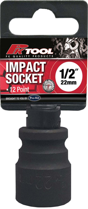 22mm 1/2” Drive 12PT Metric CR-V Impact Socket - PKTool