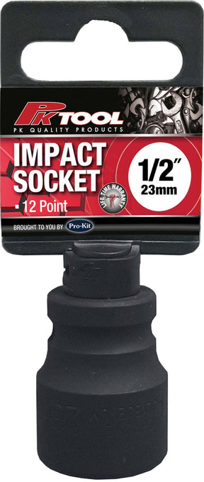 23mm 1/2” Drive 12PT Metric CR-V Impact Socket - PKTool