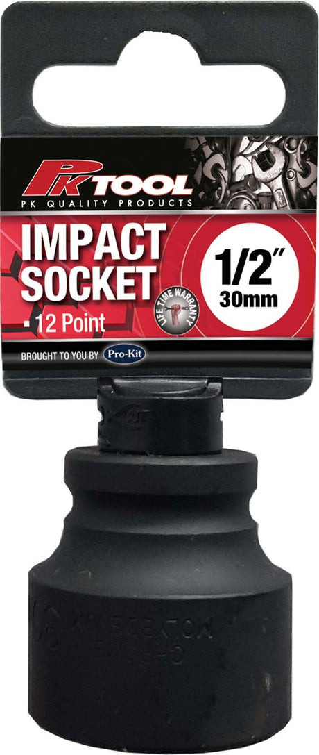 30mm 1/2” Drive 12PT Metric CR-V Impact Socket - PKTool | Universal Auto Spares