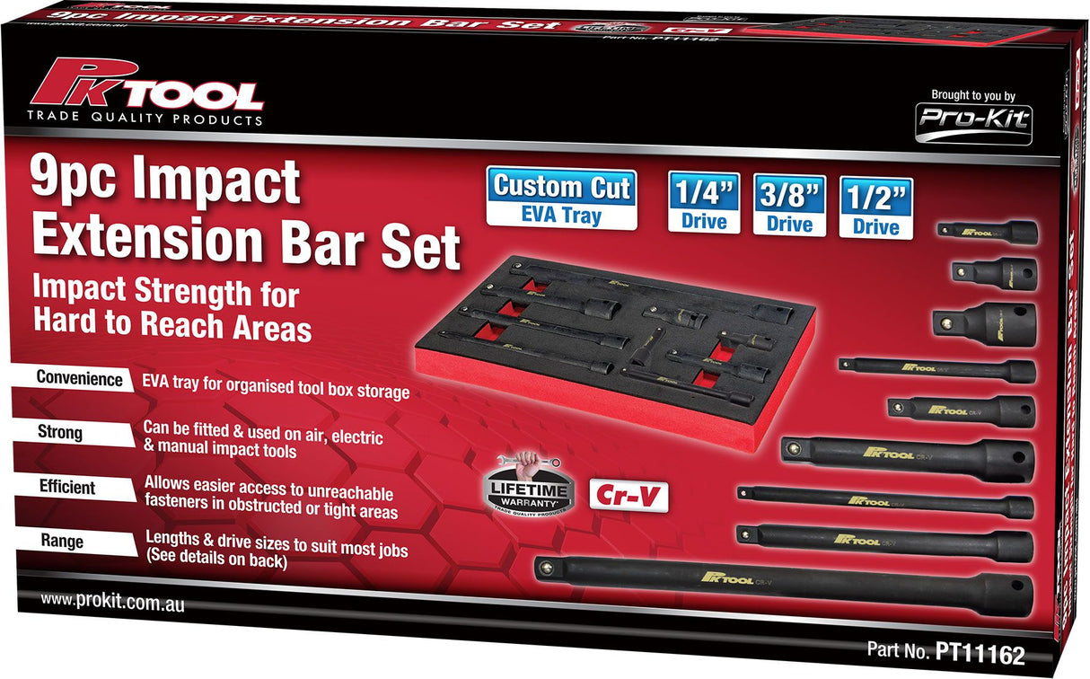 9 Pieces Impact Extension Bar Set - PKTook