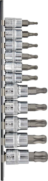 11 Piece 1/4” & 3/8” Dr Ball End Star Bit Socket Set - PKTool