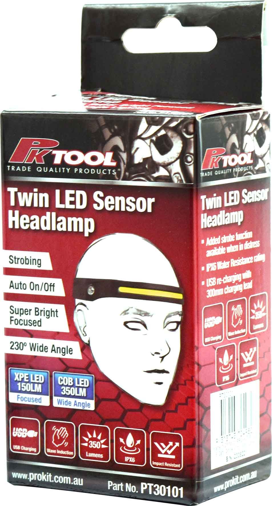 Twin LED, Sensor Headlamp, Torch & Worklight - PKTool | Universal Auto Spares