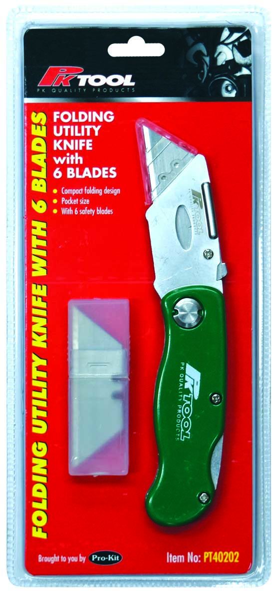 Folding Knife With 6 Extra Blades - PKTool | Universal Auto Spares