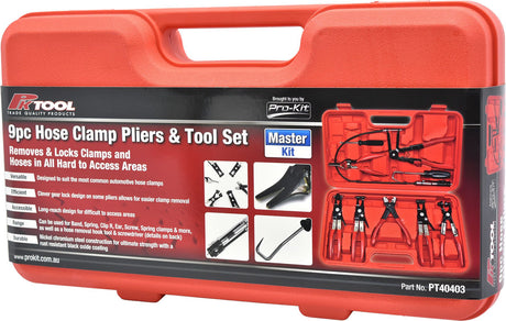 9 Piece Hose Clamp Pliers & Tool Set - PKTool