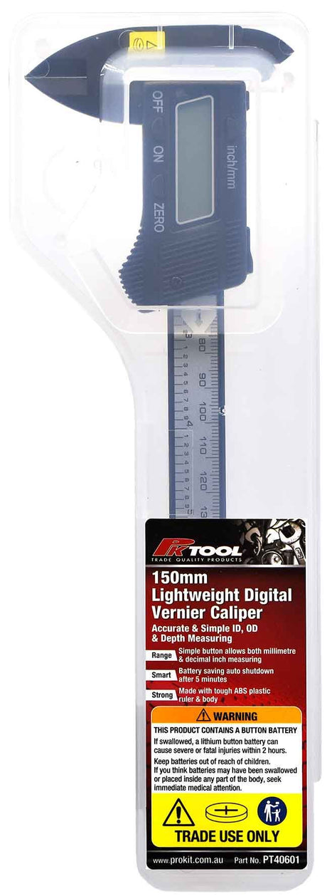 150mm Lightweight Digital Vernier Caliper - PKTool