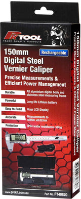 150mm Digital Steel Vernier Caliper - PKTool