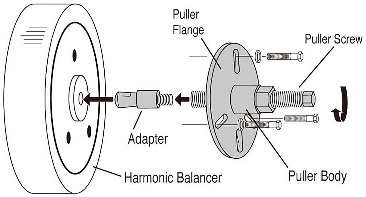 43 Piece Harmonic Balancer/Pulley Installer & Puller Master Set - PKTool