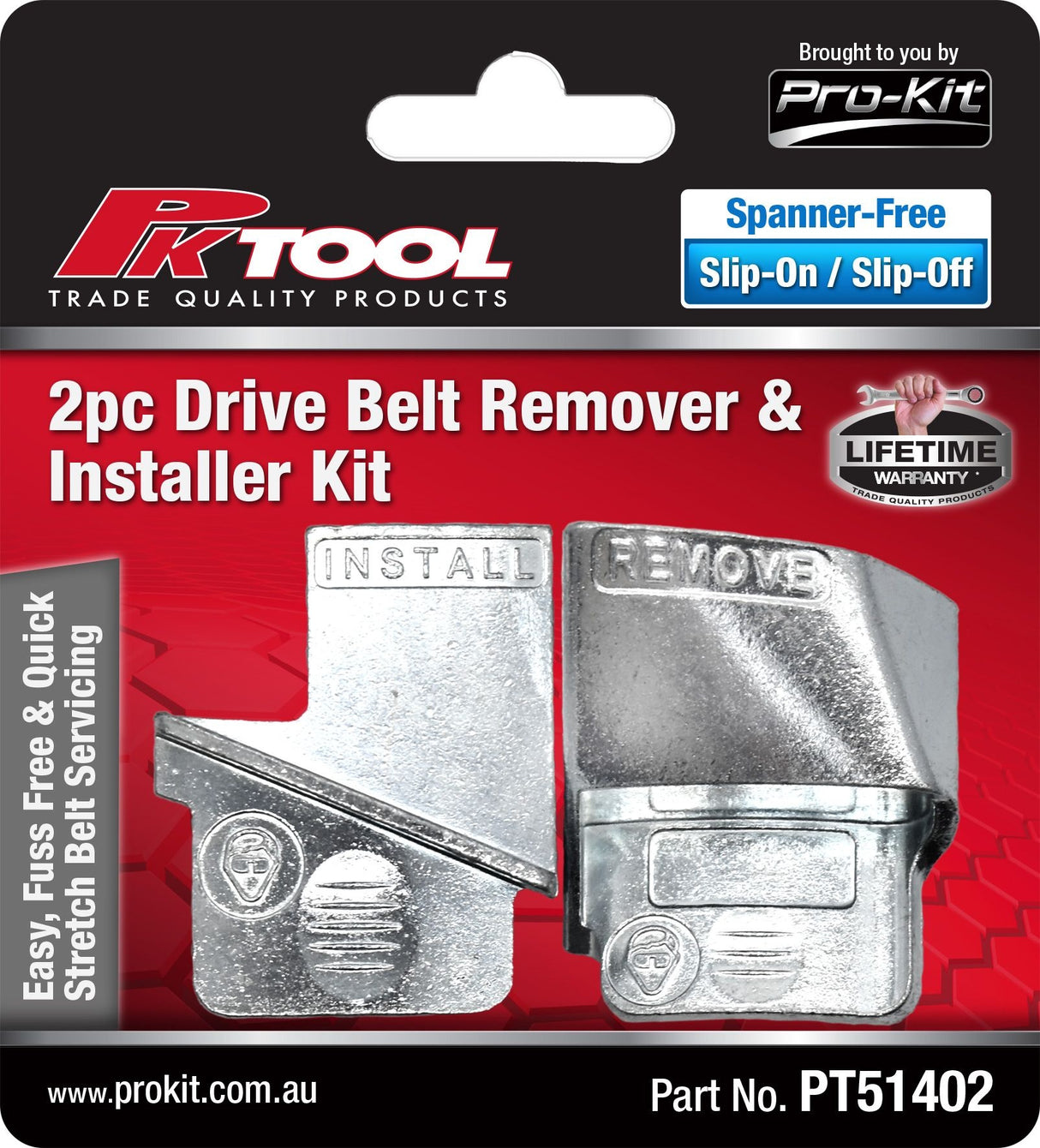 2pc Aluminum Drive Belt Remover & Installer Kit - PKTool