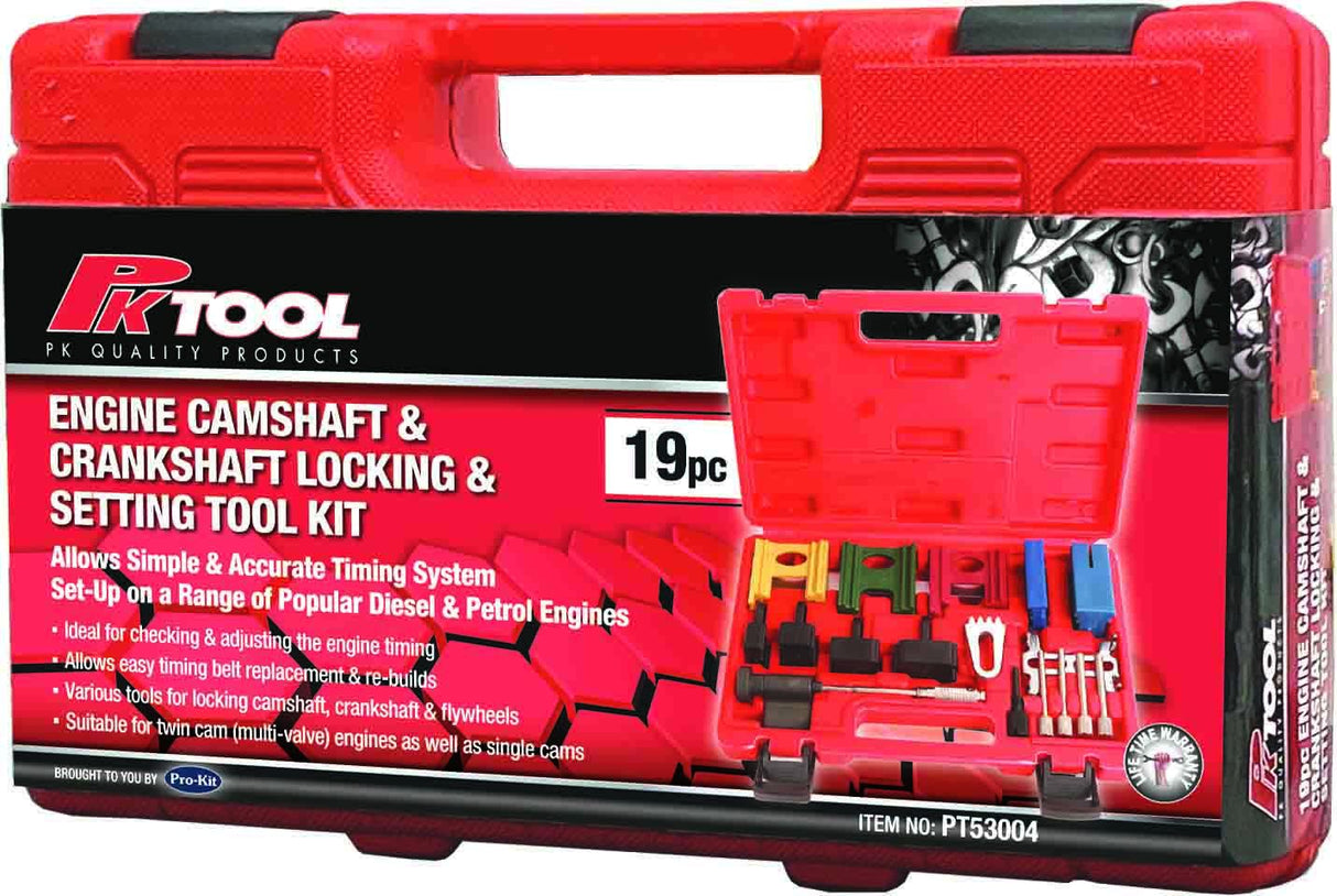 19 Piece Engine Camshaft & Crankshaft Locking & Setting Tool Kit - PKTool | Universal Auto Spares