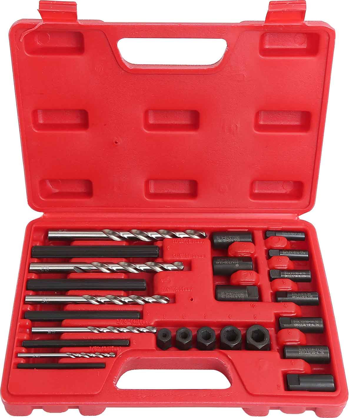 25 Piece Screw Extractor Drill & Guide Set - PKTool | Universal Auto Spares