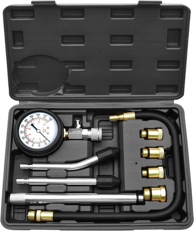9pc Petrol Engine Compression Tester Set 300psi - PKTool | Universal Auto Spares
