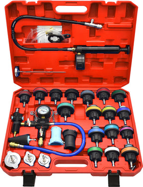 29 Pieces Cooling System Pressure Tester & Vacuum Refill Master Kit – PKTool | Universal Auto Spares